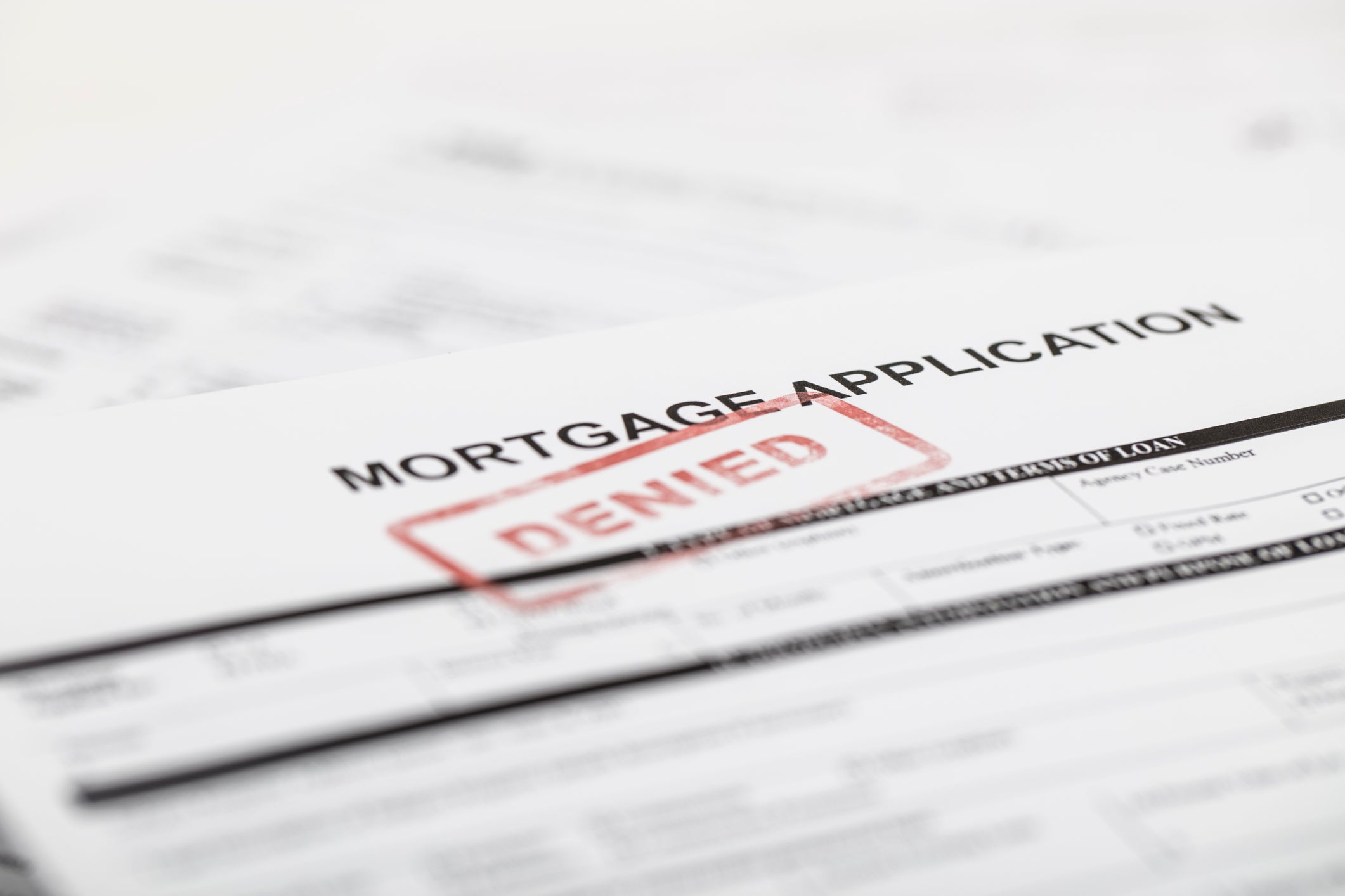 homebuyer's mortgage was denied