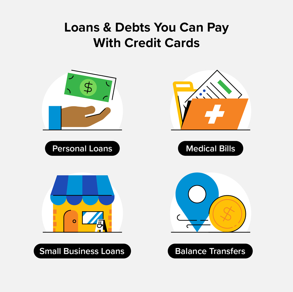 Loans and debts you can pay with credit cards