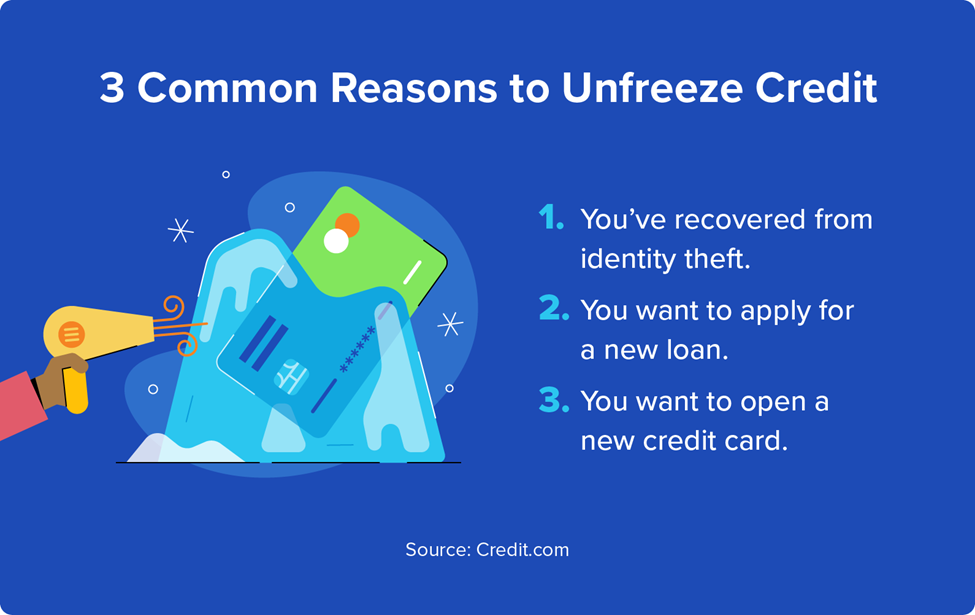 3 common reasons to unfreeze credit