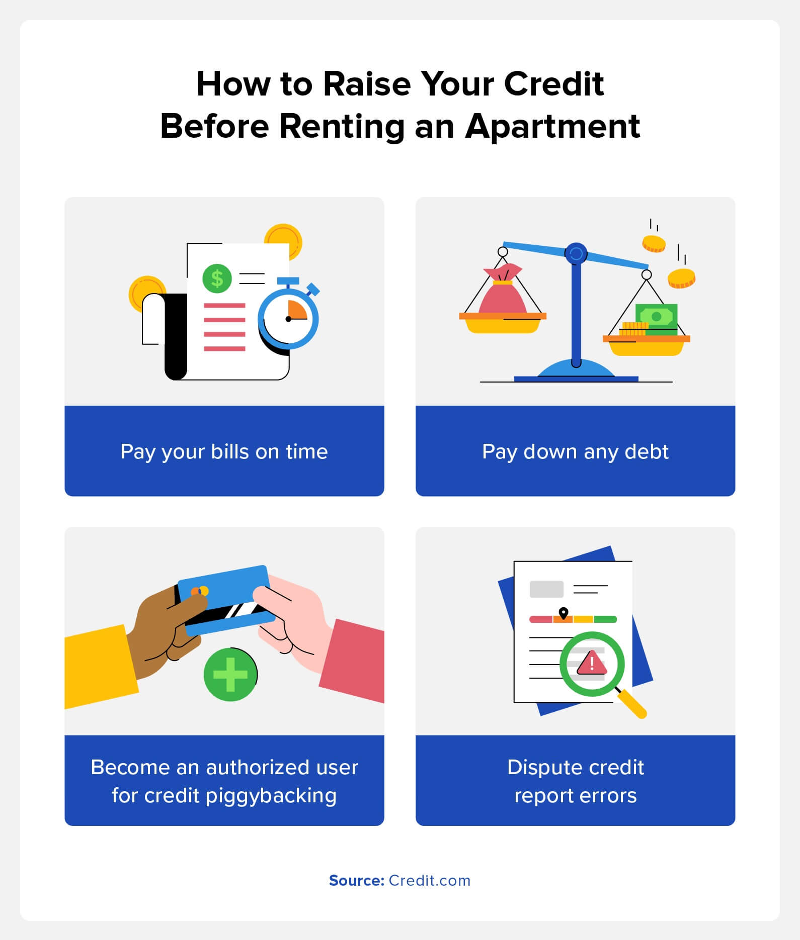 how to raise your credit before renting an apartment 