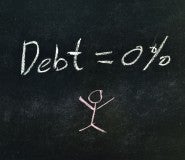 debt=0% on blackboard to show how to get out of debt