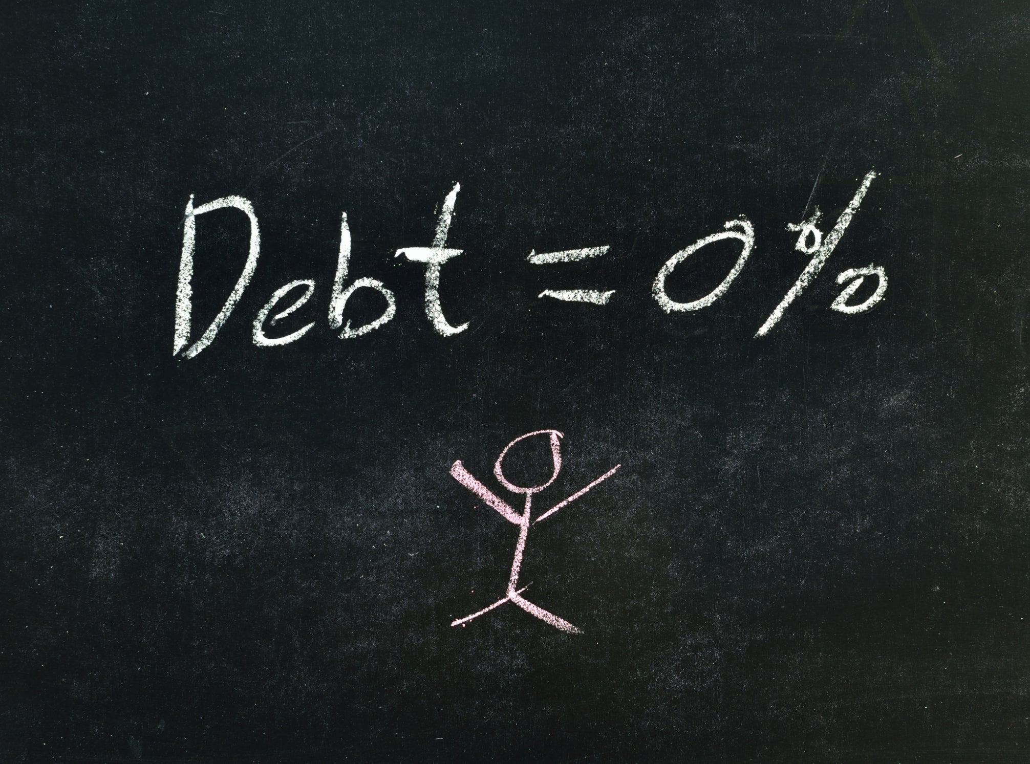 debt=0% on blackboard to show how to get out of debt